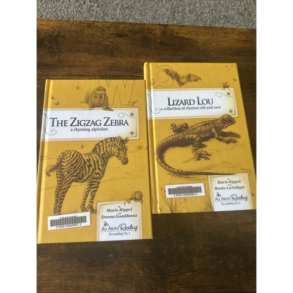 Other - All About Reading Pre-reading Vol 1 & 2 Zigzag Zebra Lizard Lou Hardcover Books